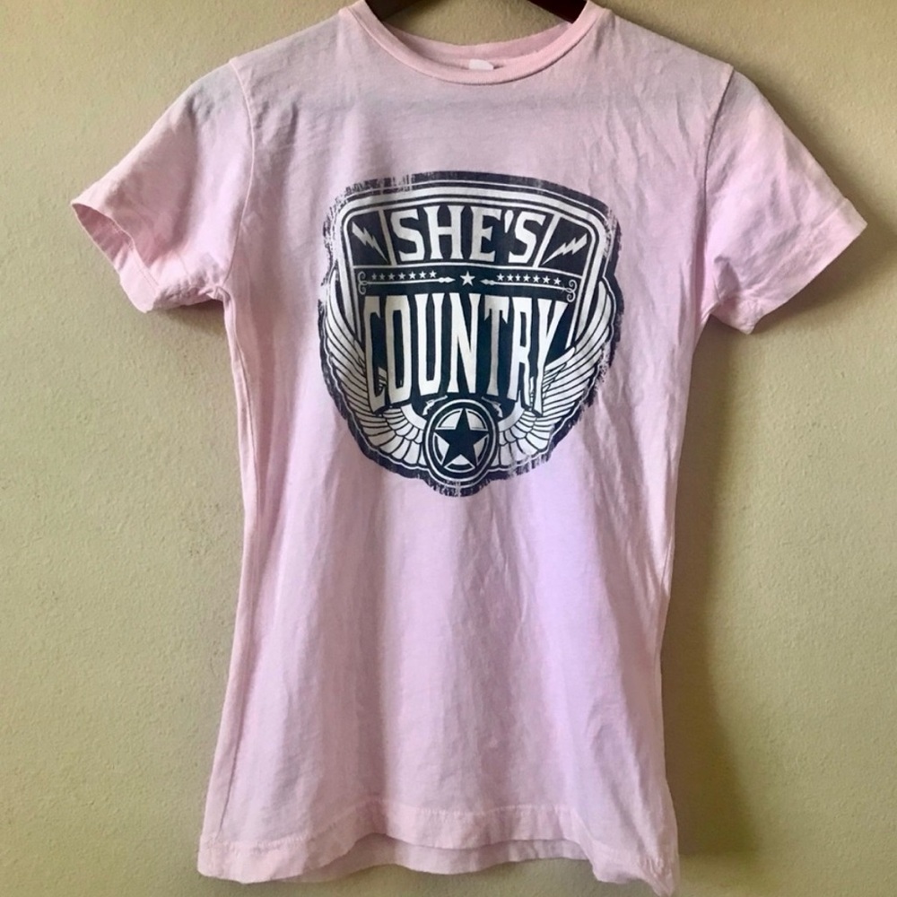 JASON ALDEAN Concert Pink Tee Size Small